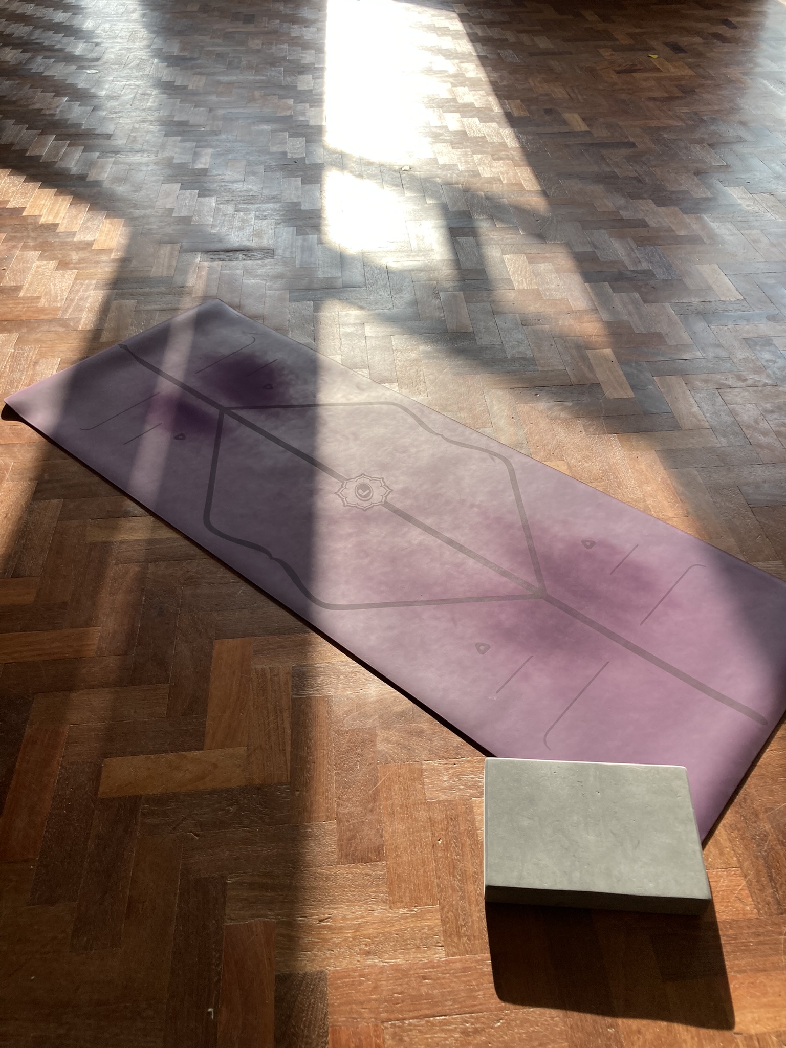 A purple yoga mat